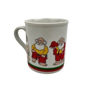 VINTAGE Working Santa Comic Strip Mug